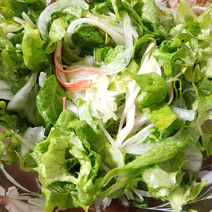 新玉ねぎとレタスのサラダ